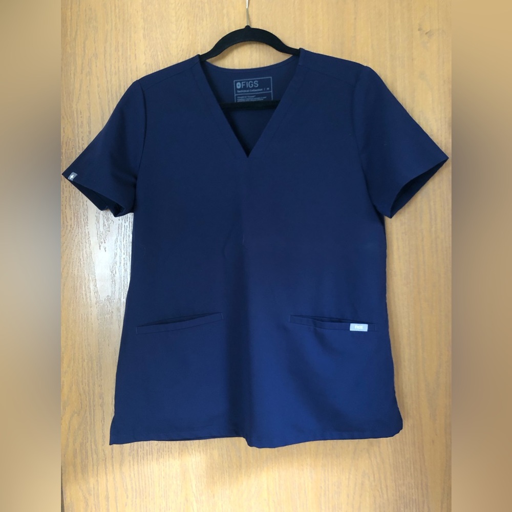 Figs Deep Blue Women's V-Neck Scrub Top
